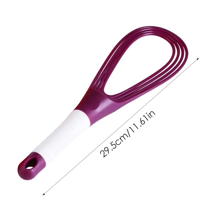 مضرب بيض سيليكون قابل للطي، 29 سم - متعدد الالوان